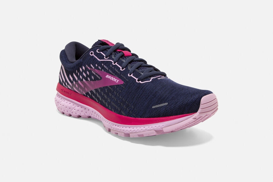 Ghost 13 Road Brooks Running Shoes NZ Womens - Navy/Red - CSQFMY-089